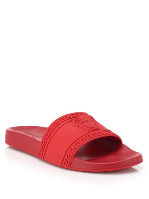 red versace slides|versace slides for sale.